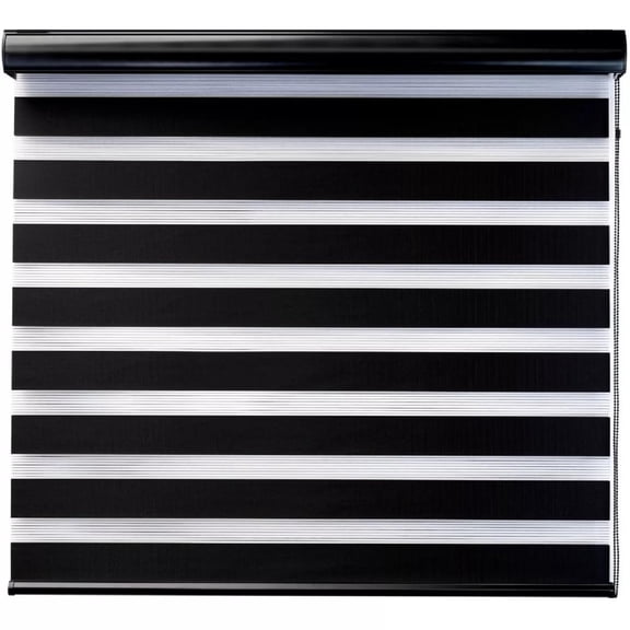 DecoKing Persiana para Ventana Sheer Elegance Enrollable Horizontal 140cm ancho x 220cm alto Black