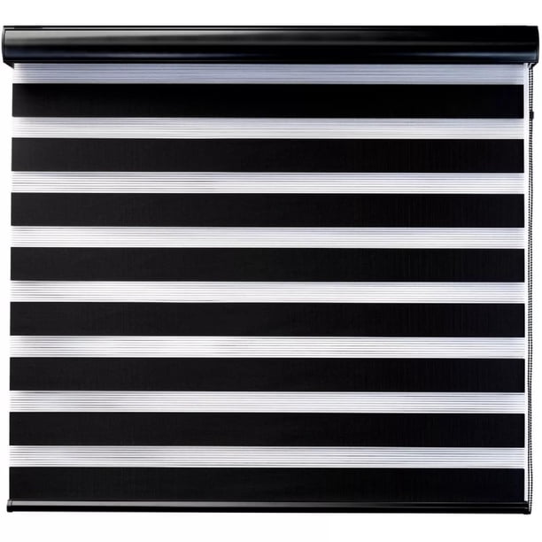 DecoKing Persiana para Ventana Sheer Elegance Enrollable Horizontal 140cm ancho x 220cm alto Black