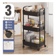 thumbnail image 5 of Carrito Organizador Multiusos 3 Niveles Ruedas 360 De Metal, Blanco, 5 of 5