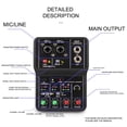 thumbnail image 4 of interfaz de audio,Interfaz de audio USB con alimentación fantasma de 48 V,Mini mezclador de audio de 2 canales para transmisión,Interfaz de consola mezcladora de audio Entrada estéreo de 3,5, 4 of 4