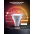 thumbnail image 3 of Smart Bulb Gu10 Rgbww, 400lm Dimmable Color Changing Bulb, Wifi Bluetooth Works With Alexa, Google Assistant (4pcs), 3 of 5