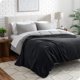 thumbnail image 2 of Manta de Vellón Bare Home Textura de Microfelpa Chevron Microfibra Suave y Afelpada Tamaño Matrimonial/Queen Color Negro, 2 of 7