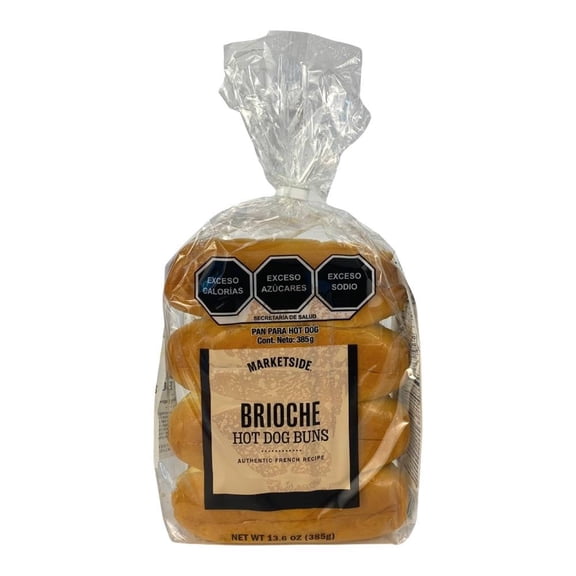 Pan Brioche Marketside Para Hot Dog 385 G