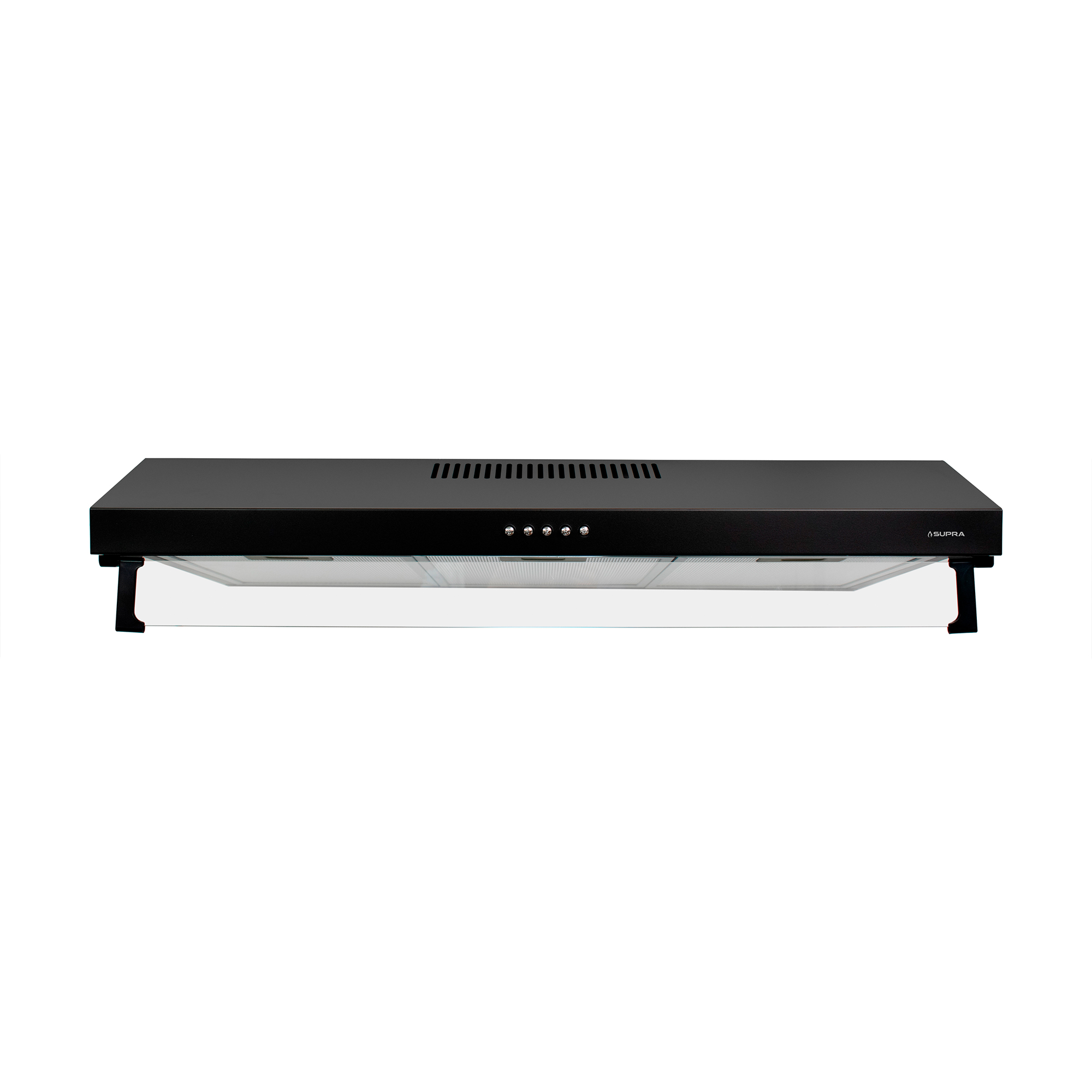Campana de Pared Supra de 80 cm en color negro de acero inoxidable