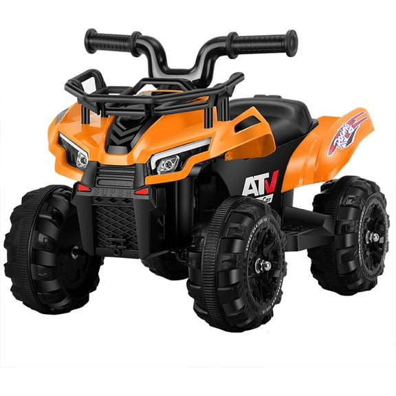 Cuatrimoto Montable Little monkey Eléctrica 6v Moto Niña Música Led Naranja