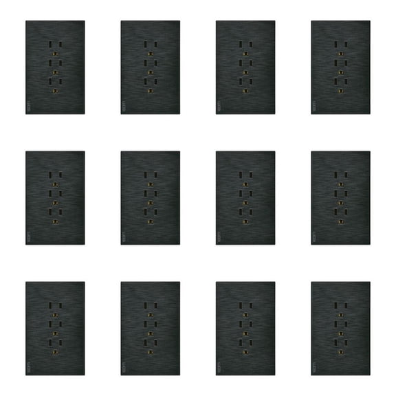Placa Con 3 Contactos Lucek Flat Pack 12 BF08-B negro