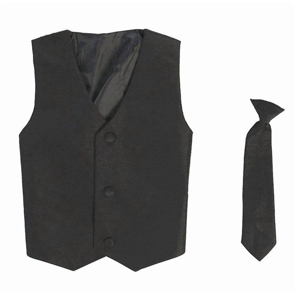 Conjunto de chaleco y corbata de clip LITO para bebé niño negro 2T/3T