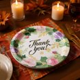 thumbnail image 4 of Set de platos y servilletas desechables de papel Autumn Harvest - 10 platos, 20 servilletas, patrón floral otoñal para la cena y decoración de fiestas de Acción de Gracias, 4 of 6