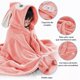 thumbnail image 4 of SAYCHEESE Toalla de Baño con Capucha – Toalla para Playa o Alberca, Bata de Baño Ultra Suave y Absorbente de Algodón 85 x 150 cm para Niños y Niñas (Conejo), 4 of 5