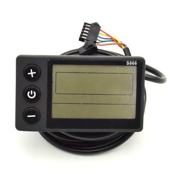 Medidor LCD de Pantalla de Bicicleta EléCtrica S866 para Controlador Inteligente Ebike Panel SM Enchufe Bicicleta EléCtrica, 24 V-36 V A