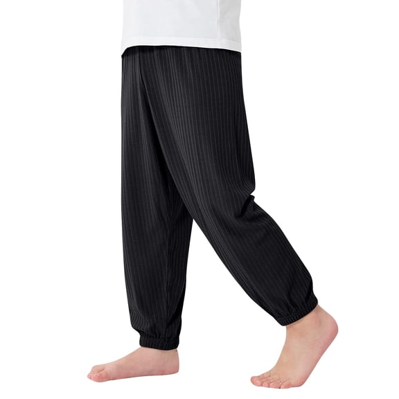 Odeerbi 2-12 Años Niños Niñas Hielo Silk Sweatpants Entrenamiento de Verano Atlético Deportes Jogger Pantalones Ropa Exterior de Color Sólido Joggers Casuales