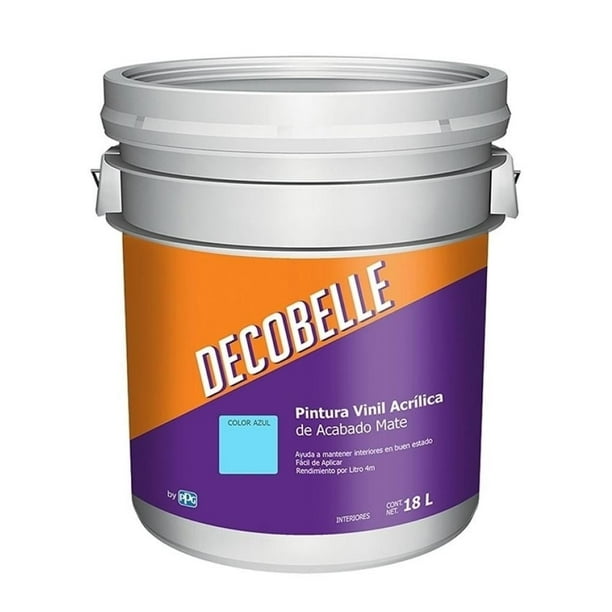 Pintura Decobelle Color Azul 18 Litros