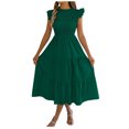 thumbnail image 3 of TaTaai Women‘s Sleeveless Shift Dress, Tank Top Style Round Neck Midi, Solid Color Casual Summer Dress, Loose Fit Day to Day Dress Gift, 3 of 8