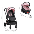 thumbnail image 2 of Carriola Prinsel Cosmos Gold Lx Travel System Reclinable Rosa, 2 of 10