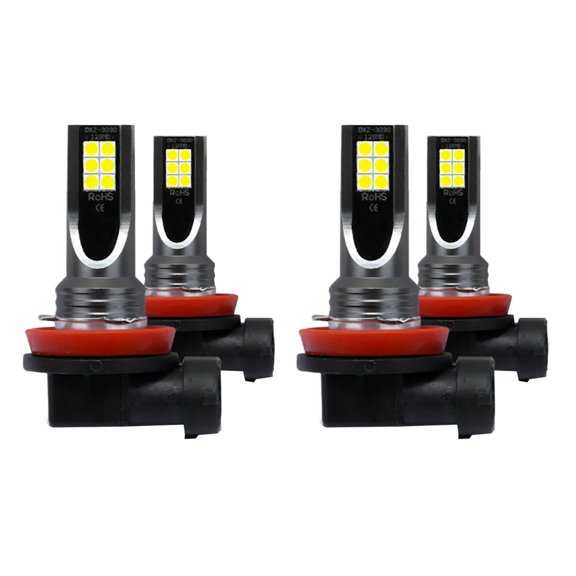 4 Piezas Coche H11 H8 H9 COB 60W 6000K LED Faros Antiniebla Bombillas Reemplazao Juego HalóGeno Luz Blanca Clara