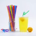 thumbnail image 5 of Nvzi Disposable Plastic Flexible Bendable Drinking Straws 100Pcs Straws for Juice Drinks-Green, 5 of 5