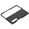 thumbnail image 2 of Funda rígida de cuero para teléfono móvil Samsung Galaxy Z Fold 3, antiarañazos, a prueba de golpes, color negro, 2 of 10
