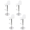 thumbnail image 1 of Sillas para Bar y Barra de Cocina con Respaldo y Reposapies de Altura Ajustable Banco Taburete Giratorio con Asiento Acolchado de Diseño Moderno Set 4 Piezas Blanco, 1 of 7