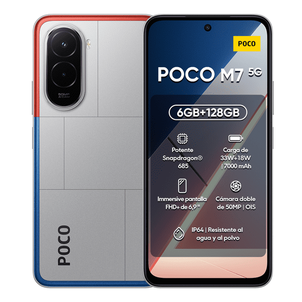 Celular Xiaomi POCO M7 6 GB Ram 128 GB Rom Dual Sim Plata