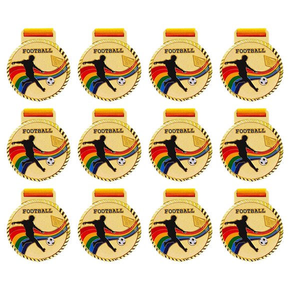 12x Medallas de Fútbol para Premios Premios Premios Metal Equipo Regalos Premios de Participación medalla de oro