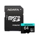 thumbnail image 1 of Memoria ADATA Premier Pro MicroSDXC UHS-1 U3 V30 de 64GB, Clase 10, 1 of 2