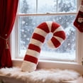 thumbnail image 2 of Cojín navideño con forma de bastón de caramelo | Cojín decorativo rojo y blanco con forma de menta | Cojín decorativo de felpa suave para sala de estar, dormitorio y oficina, 2 of 4