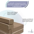 thumbnail image 4 of Sofá Cama Plegable - Queen - Marron Claro Memory Foam SOFA CAMA COZY, 4 of 10