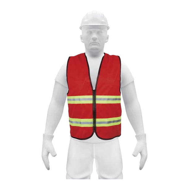 Chaleco De Seguridad Con Cierre Rojo