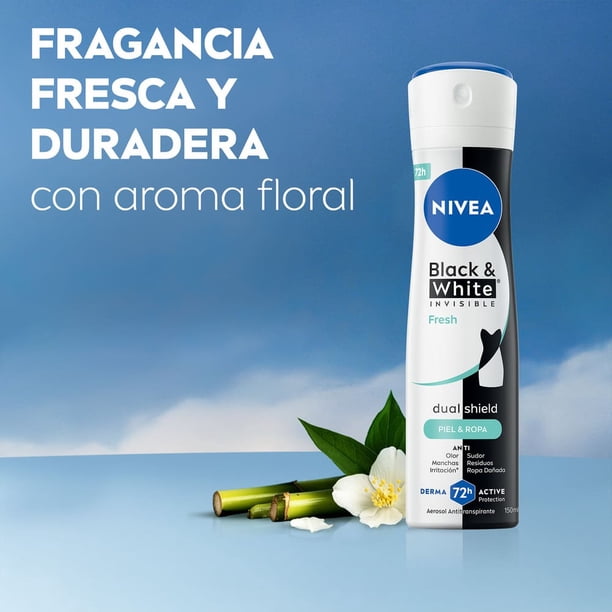 Imagen 8 de Antitranspirante NIVEA Black & White invisible black & white fresh spray 150 ml