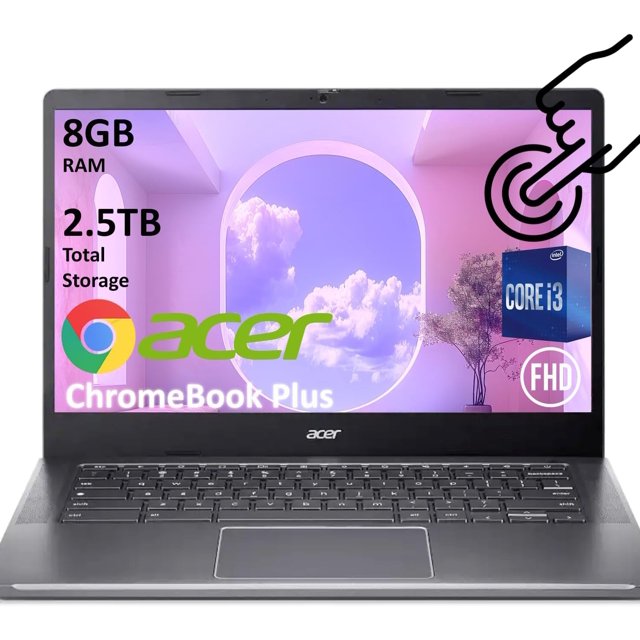 Laptop Acer Chromebook Plus 514 14" FHD Táctil i3 8GB 512GB