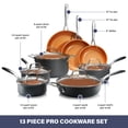 thumbnail image 3 of Gotham Steel Pro Juego de Batería de Cocina Premium con Anodizado Duro de 13 Piezas Juego de Ollas y Sartenes Juego de Batería de Cocina sin PFOA Apto para Lavavajillas, 3 of 7