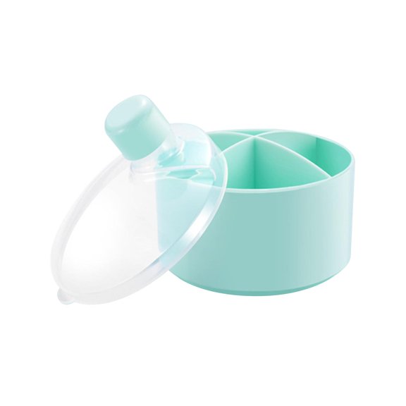 Dispensador de fórmula para bebés, estuche portátil para refrigerios con tapa hermética, ligero y sellado. azul claro
