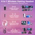 thumbnail image 2 of UDH 2.4GHz Audífonos Inalámbricos para Juegos para PS5/PS4/PC/Switch - Audífonos Bluetooth 5.3 con Micrófono con Cancelación de Ruido, Sonido Envolvente 7.1, 70H de Duración de Batería, Luces RGB, Pl, 2 of 8