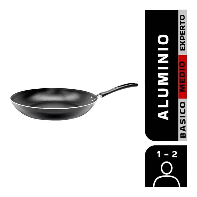 Sartén Mainstays Aluminio Antiadherente Mango de Baquelita 20 cm Negro
