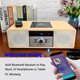 thumbnail image 5 of Sistema estéreo Bluetooth WISCENT Nostalgic Vintage Micro HiFi, 5 of 8