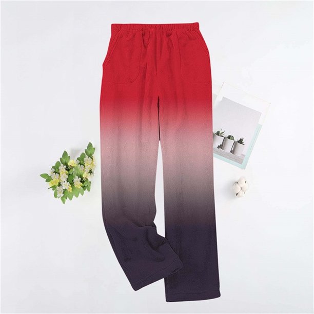Puyaiuu Women's Pajama Pants With Pockets Flannel Pajama All kinds of Print Comfy Lounge Pant Fuzzy Sleep Bottoms with Pockets Gift