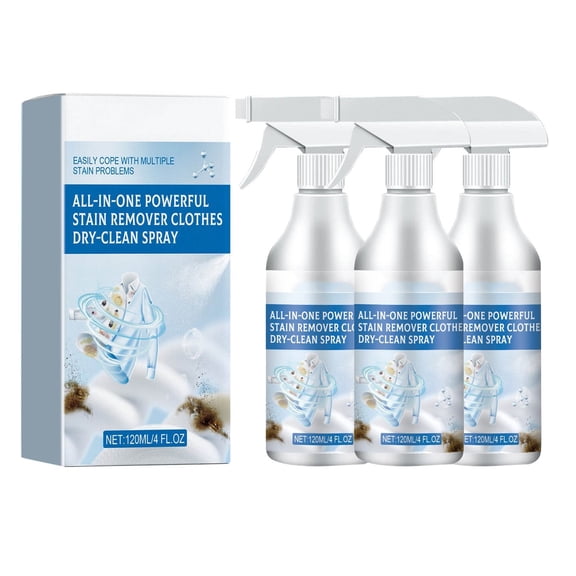 Potente spray para limpieza en seco para limpiar la ropa, fórmula suave para el cuidado de las telas, quitamanchas ecológico con fácil aplicación para limpieza del hogar, 120 ml