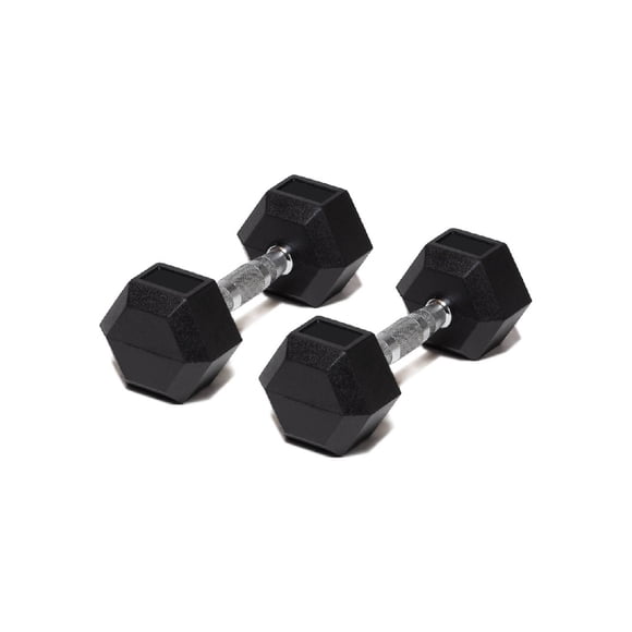 Par Mancuerna Hexagonal 8 Lb con Revestimiento en Goma MDFitness Pesa, Dumbbell MDFitness Hexagonal Recubierta