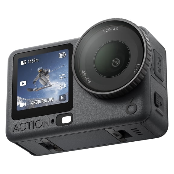 dji Osmo Action 6 Pack Esencial, cámara de acción con Sensor Cuadrado de 1/1.1 Pulgadas, Apertura Variable, Resistente al frío, batería de 4 Horas, cámara de acción 4K Ideal para Uso Diario