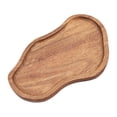 thumbnail image 1 of Bandeja de madera de acacia para servir comida de cocina, tabla de quesos, decoración del hogar, fiesta, estilo rústico. Estilo a, 1 of 9