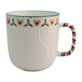 thumbnail image 4 of Set Tarros de Porcelana Blanca con Relieve, Colección Navideña, 4 Modelos Diferentes, Tazas para Bebidas Calientes, Capacidad 345 ml, 4 of 5