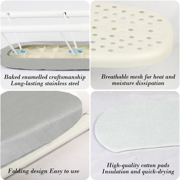 Imagen 4 de Ohmyroo Compact Foldable Mini Ironing Board for Sleeves and Collars, Portable Travel Ironing Pad with Heat-Resistant Cover for Garment Touch-Ups