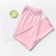 thumbnail image 4 of Leggings lisos de colores pastel para niñas pequeñas, pantalones ajustados suaves y elásticos para uso diario y juegos al aire libre, multicolor, 1 paquete, 2T-8T, 4 of 5