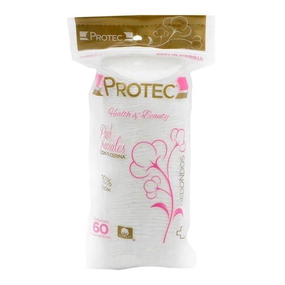 Pads faciales Protec en círculos 60 pzas