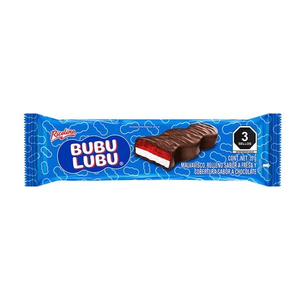 Malvavisco Bubulubu relleno de fresa y cobertura de chocolate 35 g