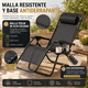 thumbnail image 4 of Silla Camastro CJR Reclinable Gravedad 0 Plegable Jardin Playa negro, 4 of 10