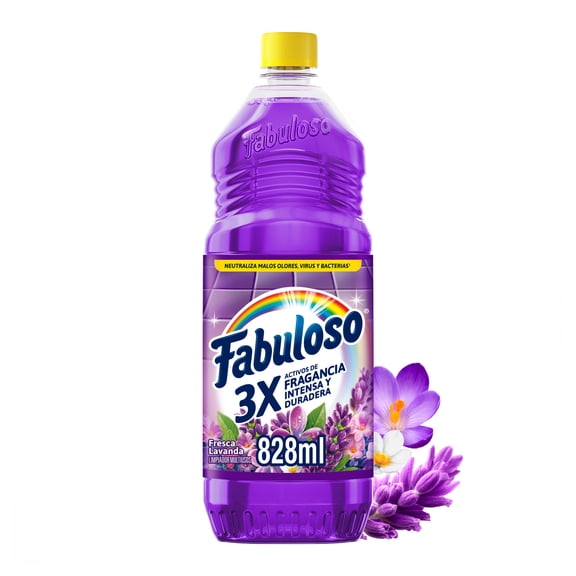 Limpiador Multiusos Líquido Fabuloso Fresca Lavanda 828 ml