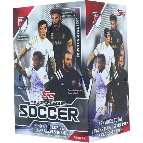 2021 Topps MLS Soccer Blaster Box of Packs with 4 Exclusive Foil Parallel Cards