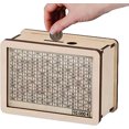 thumbnail image 1 of Caja de dinero de madera con mostrador - Caja de almacenamiento de efectivo de gran capacidad para objetivos de ahorro - Caja de ahorro portátil, 1 of 5