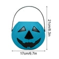 thumbnail image 3 of Xihbxyly Cubo de Calabaza de Halloween, Material de Pvc, Asa Práctica, Decoración Versátil, Accesorio para Fiesta de Halloween, Ambiente Festivo, Tamaño 17 X 21 Cm, Juego de 1 Pieza, 3 of 4